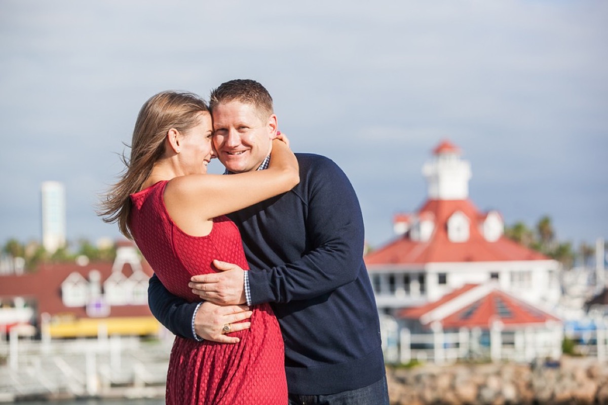 Kyle and Kate engagement portrait at Shoreline Village
