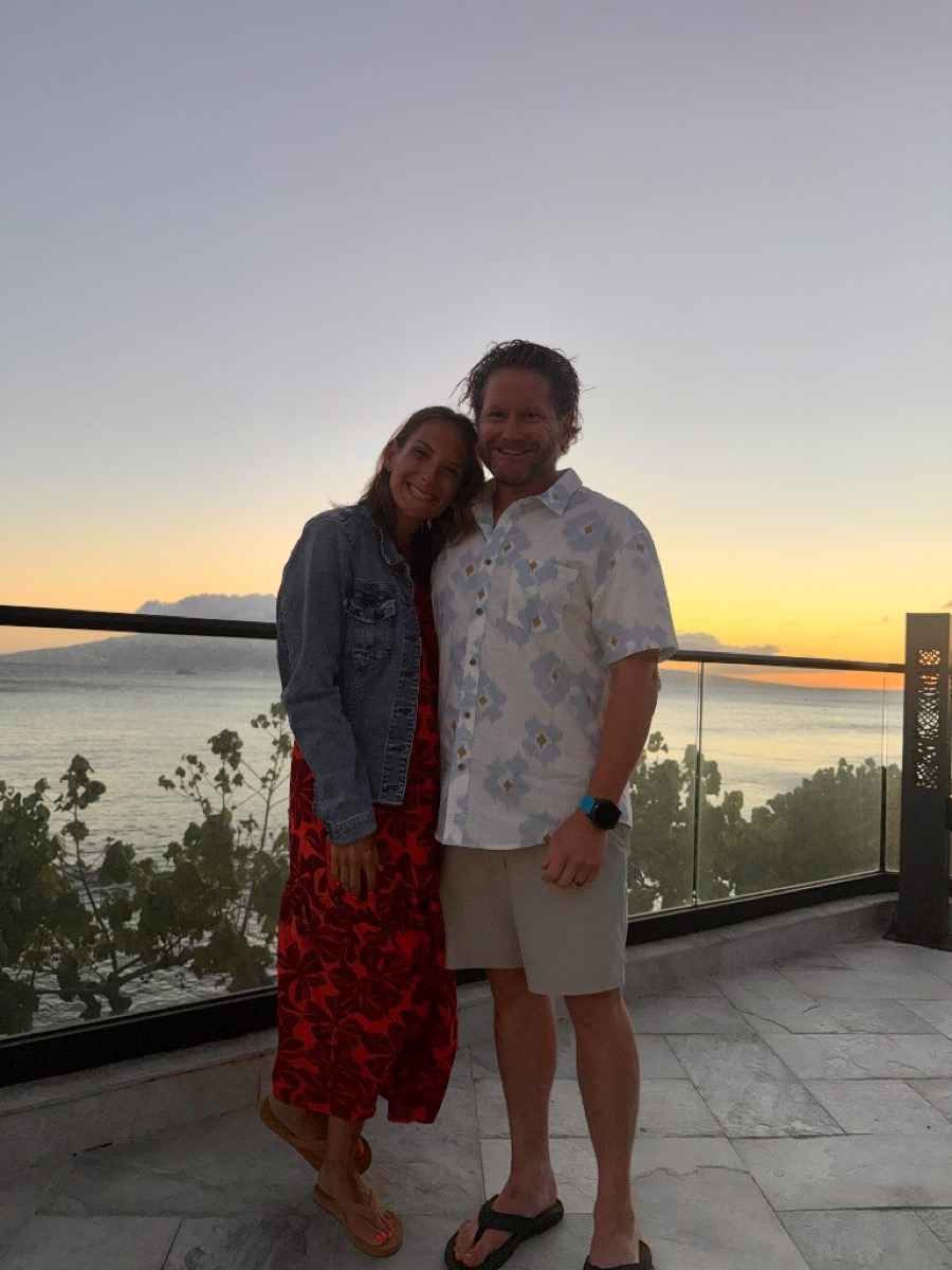 Kate and Kyle in Maui at sunset